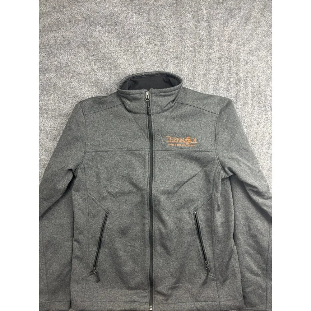 The North Face WindWall Jacket Mens Small Gray‎ Softshell Full Zip ThermaSol